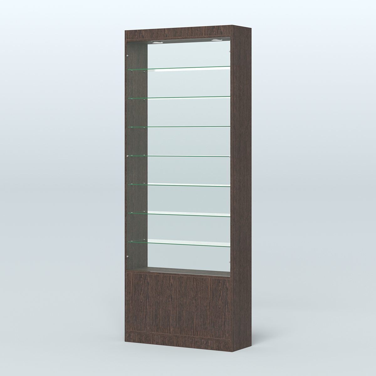 Высокая витрина серии Эконом №304-900 (без дверей) Дуб Венге