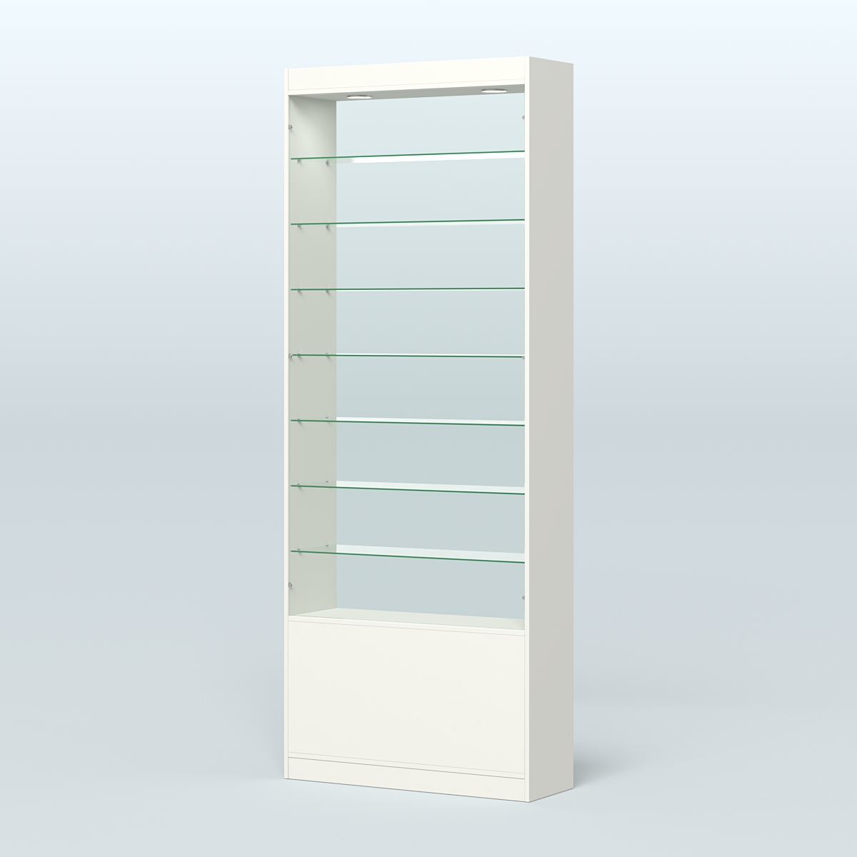 Высокая витрина серии Эконом №304-900 (без дверей) Белый