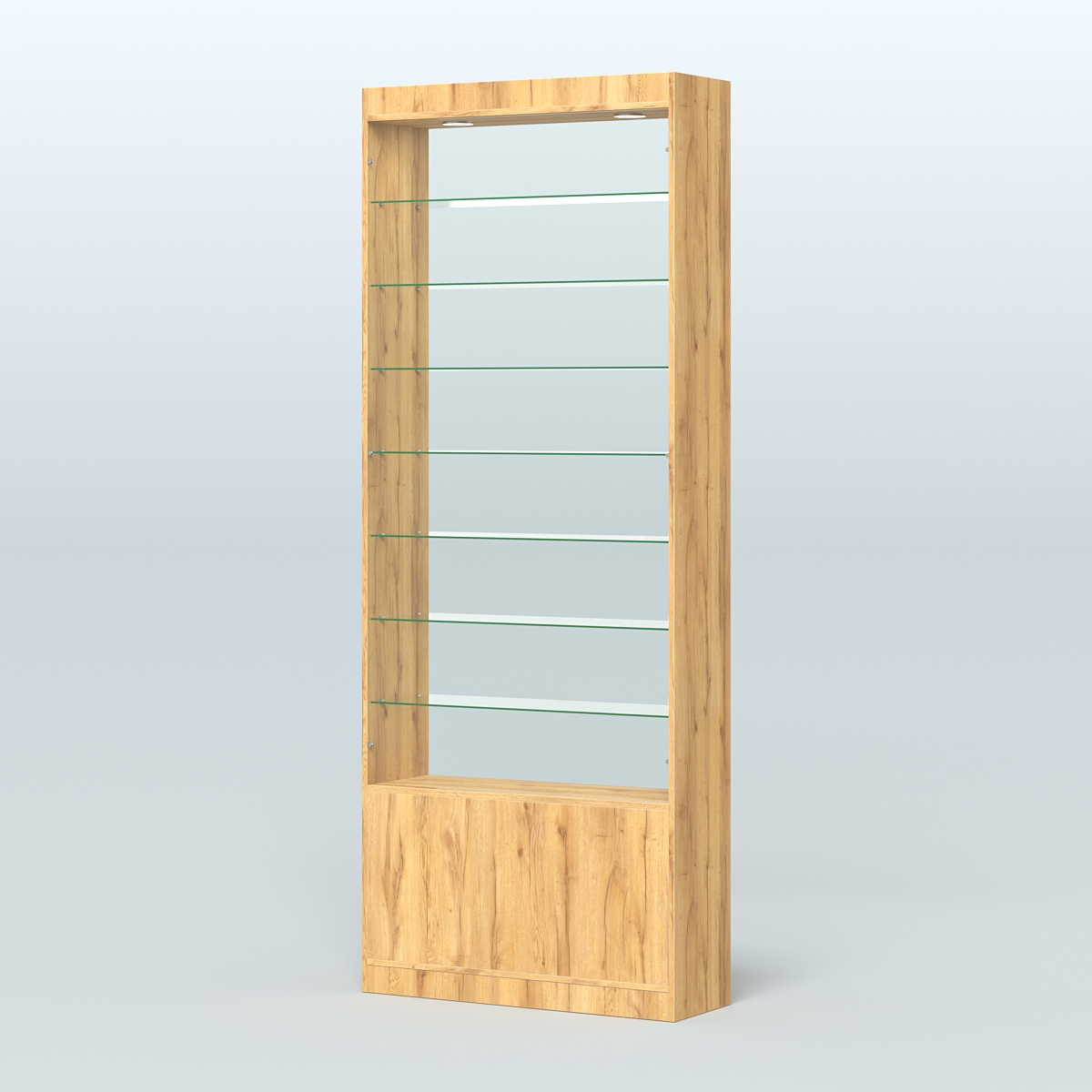 Высокая витрина серии Эконом №304-900 (без дверей) Дуб Золотистый