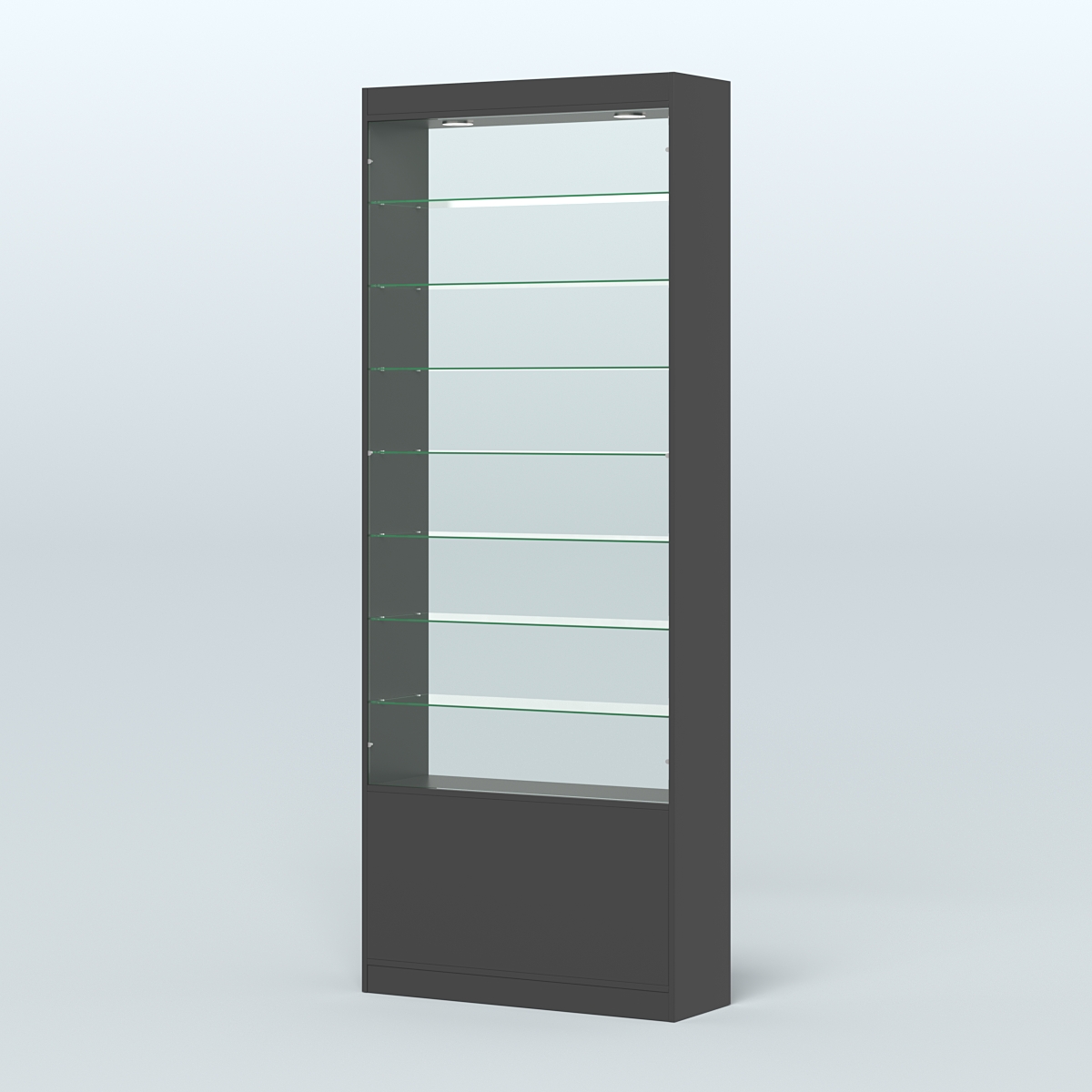 Высокая витрина серии Эконом №304-900 (без дверей) Черный