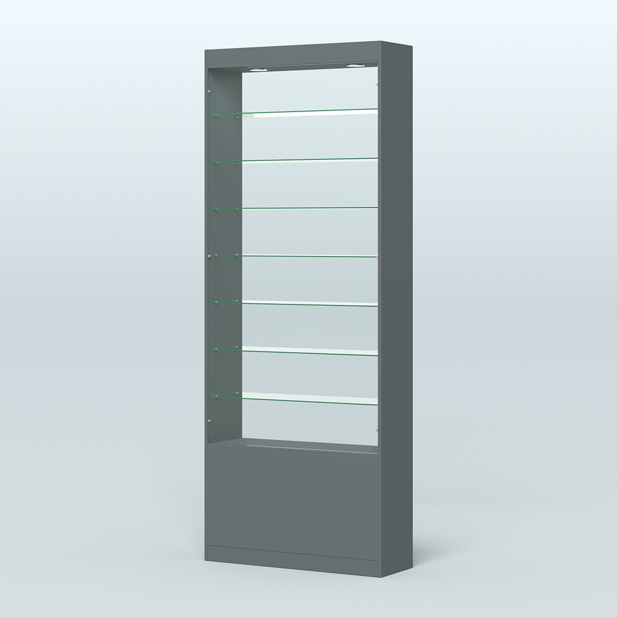 Высокая витрина серии Эконом №304-900 (без дверей) Темно-Серый