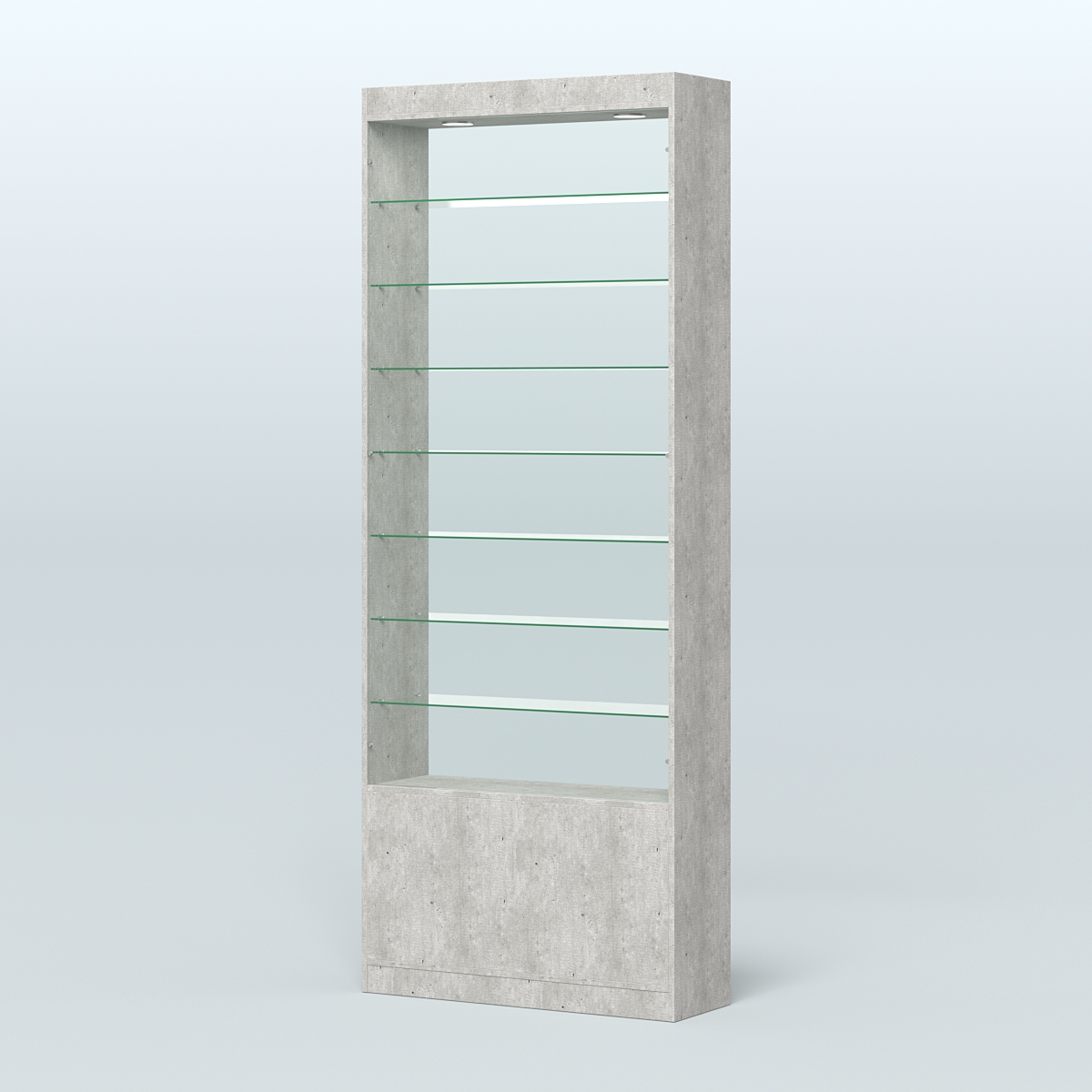 Высокая витрина серии Эконом №304-900 (без дверей) Метрополитан Грей