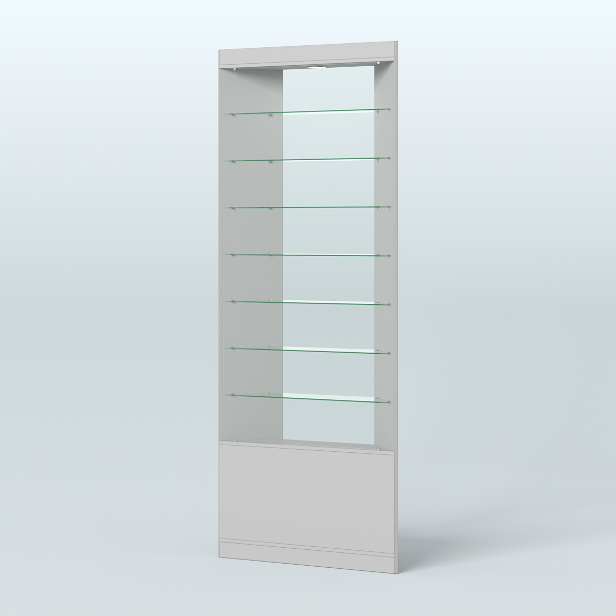 Высокая витрина серии Эконом №305 внешний угол (без дверей) Серый