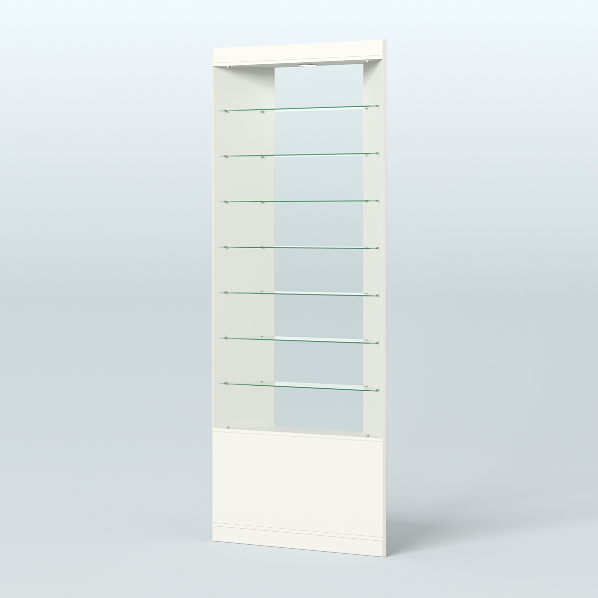 Высокая витрина серии Эконом №305 внешний угол (без дверей) Белый