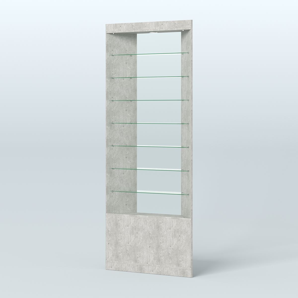 Высокая витрина серии Эконом №305 внешний угол (без дверей) Метрополитан Грей