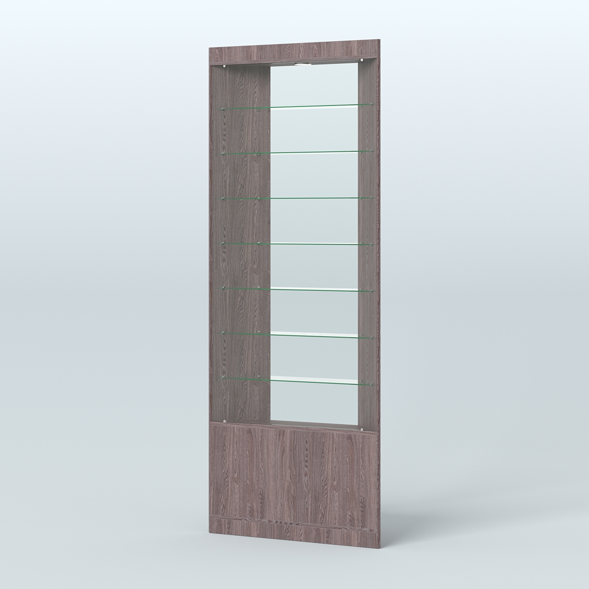 Высокая витрина серии Эконом №305 внешний угол (без дверей) Ясень Анкор темный