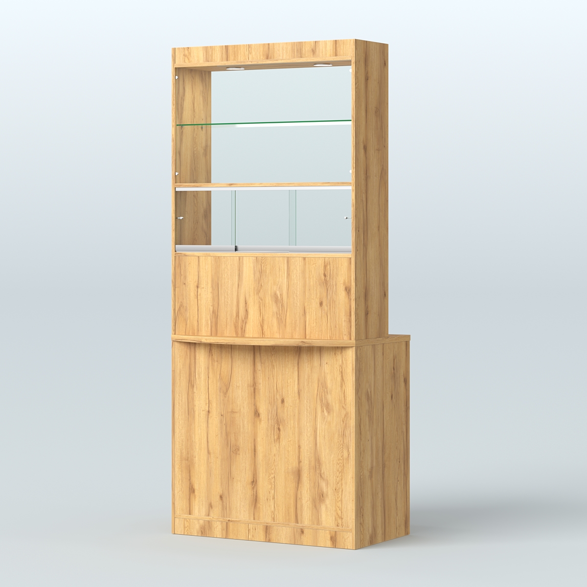 Витрина-прилавок Аптека №3 Дуб Золотистый