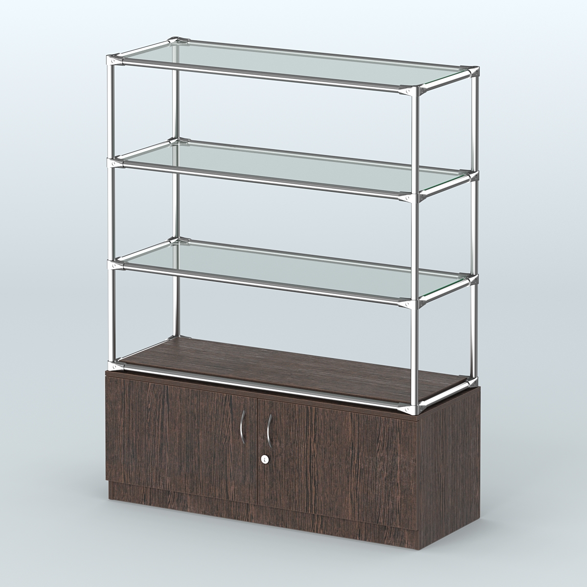 Островная торговая система ХРОМ 1200 мм с тумбами №5 Дуб Венге