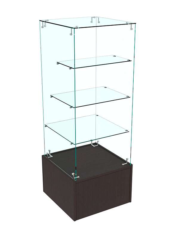 Прилавок со стеклянным каркасом Истра №32 (открытый) Дуб Венге