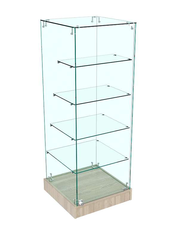 Прилавок прозрачный Истра №133 (закрытый) Дуб сонома