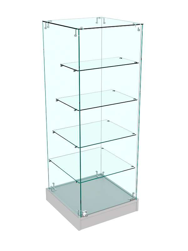 Прилавок прозрачный Истра №133 (закрытый) Серый