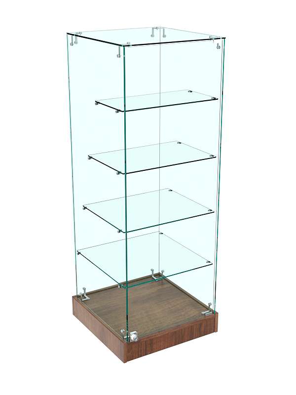 Прилавок прозрачный Истра №133 (закрытый) Орех