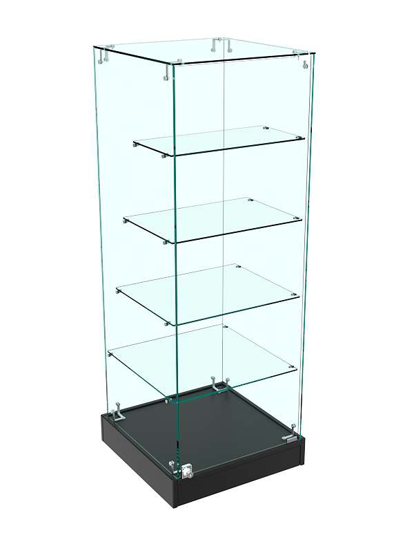 Прилавок прозрачный Истра №133 (закрытый) Черный
