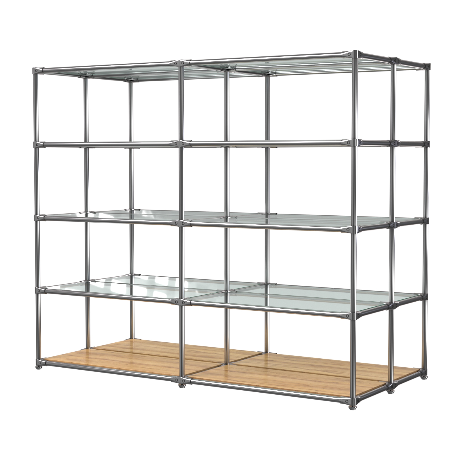 Хромированное вешало ПЛАТФОРМА №4-1 с полками стекло 6мм Дуб Золотистый