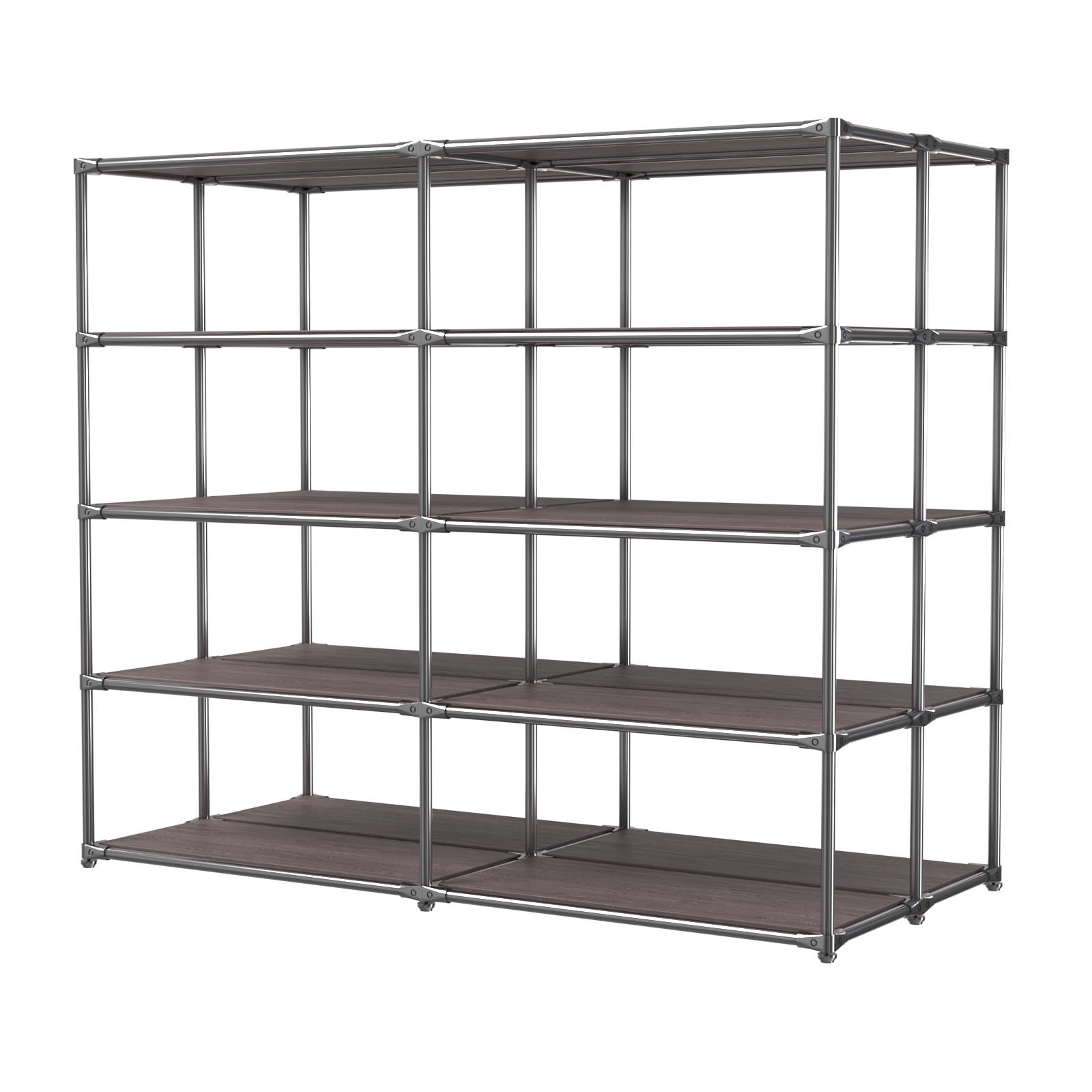 Хромированное вешало ПЛАТФОРМА №4-3 с полками ДСП 16мм Ясень Анкор темный - U31105