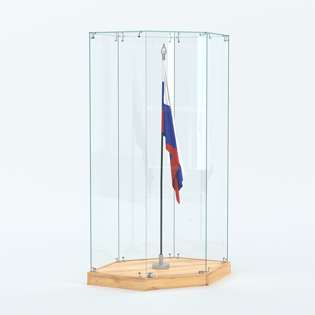 Витрина для знамени №1 Дуб Золотистый