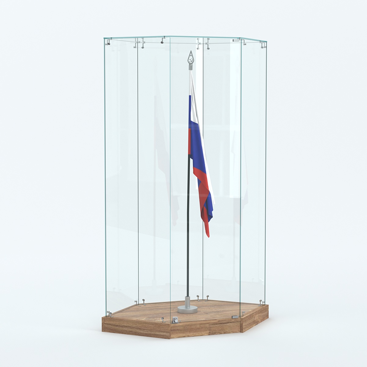 Витрина для знамени №1 Дуб канзас коричневый Н1113 ST10