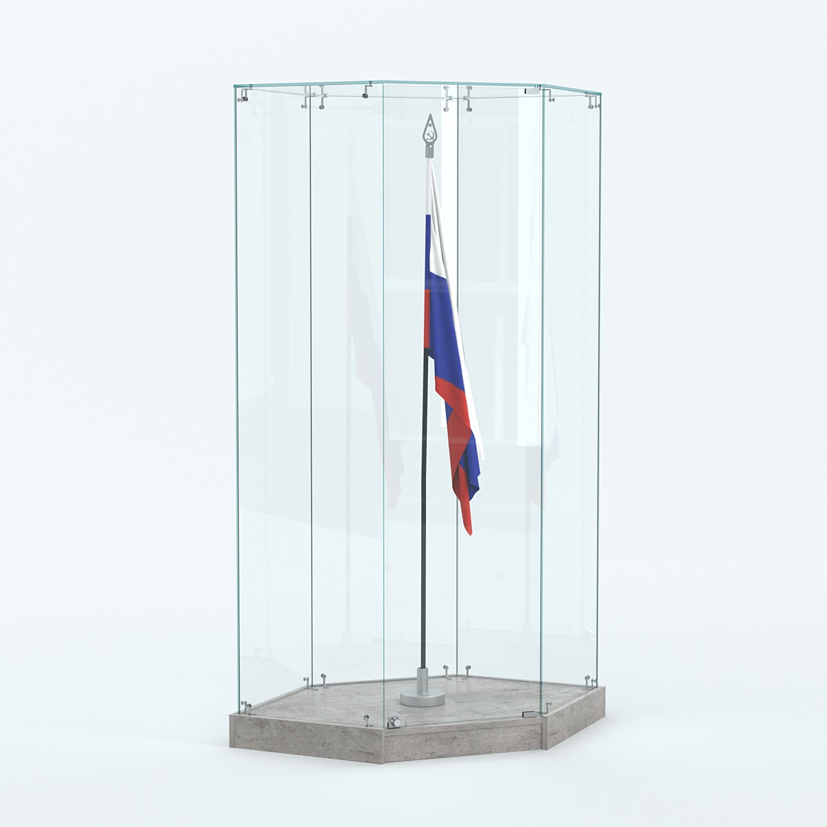 Витрина для знамени №1 Бетон Чикаго светло-серый F186 ST9