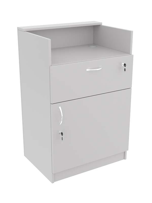 Прилавок Истра под кассу №3 закрытый Серый