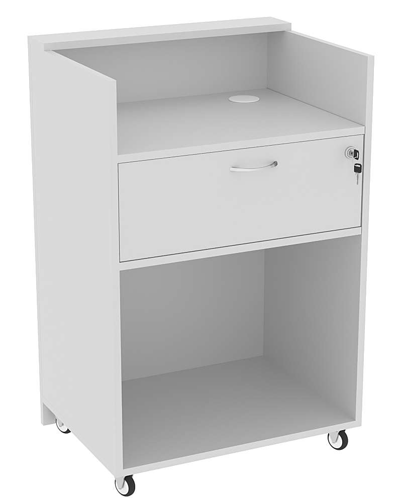 Прилавок ИСТРА под кассу №53 выкатной Серый