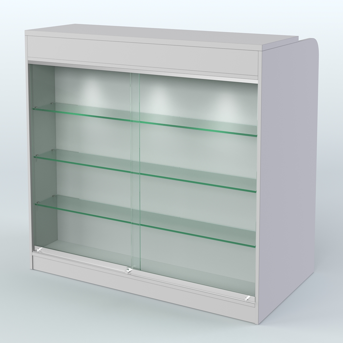 Ресепшен-Лайт №1 (Фасадная стенка - ЛДСП) Серый