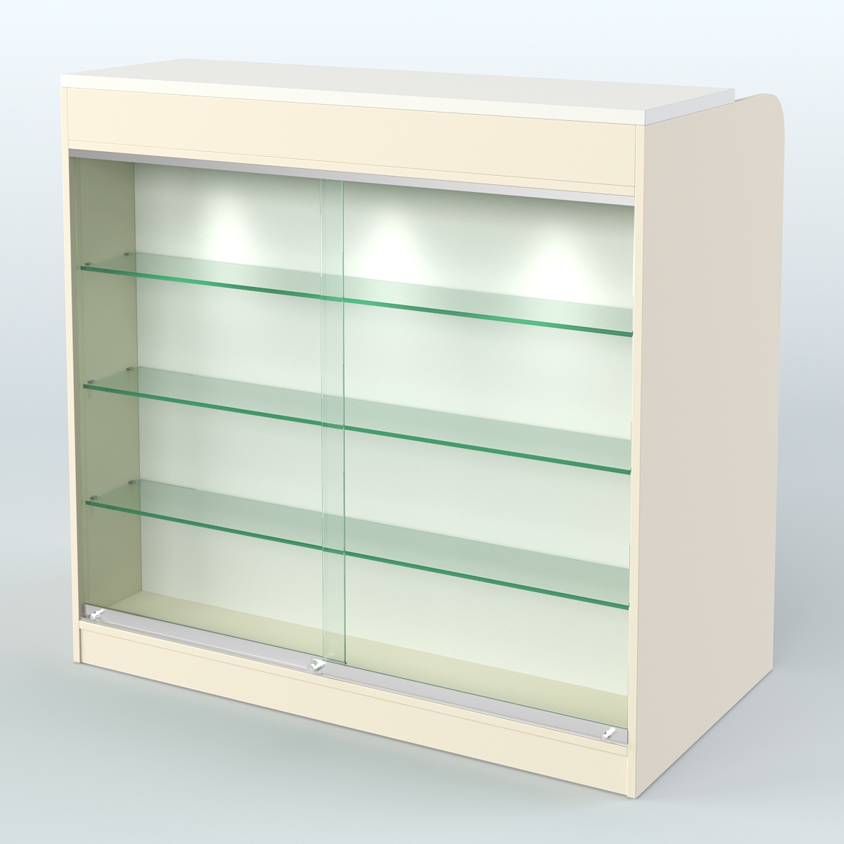 Ресепшен-Лайт №1 (Фасадная стенка - ЛДСП) Крем Вайс + Белый