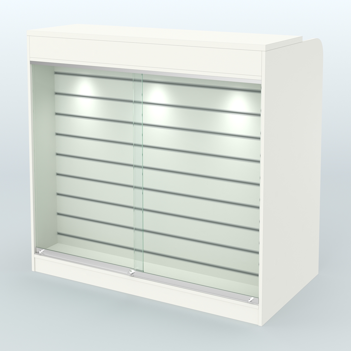 Ресепшен-Лайт №3 (Фасадная стенка - Экономпанель) Белый