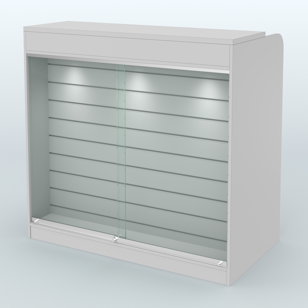 Ресепшен-Лайт №3 (Фасадная стенка - Экономпанель) Серый