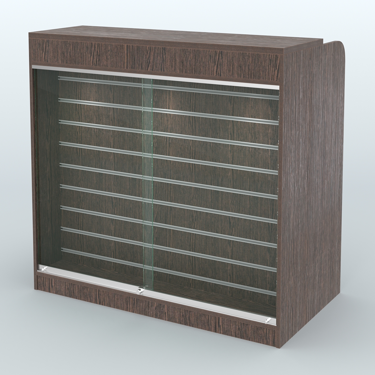 Ресепшен-Лайт №3 (Фасадная стенка - Экономпанель) Дуб Венге