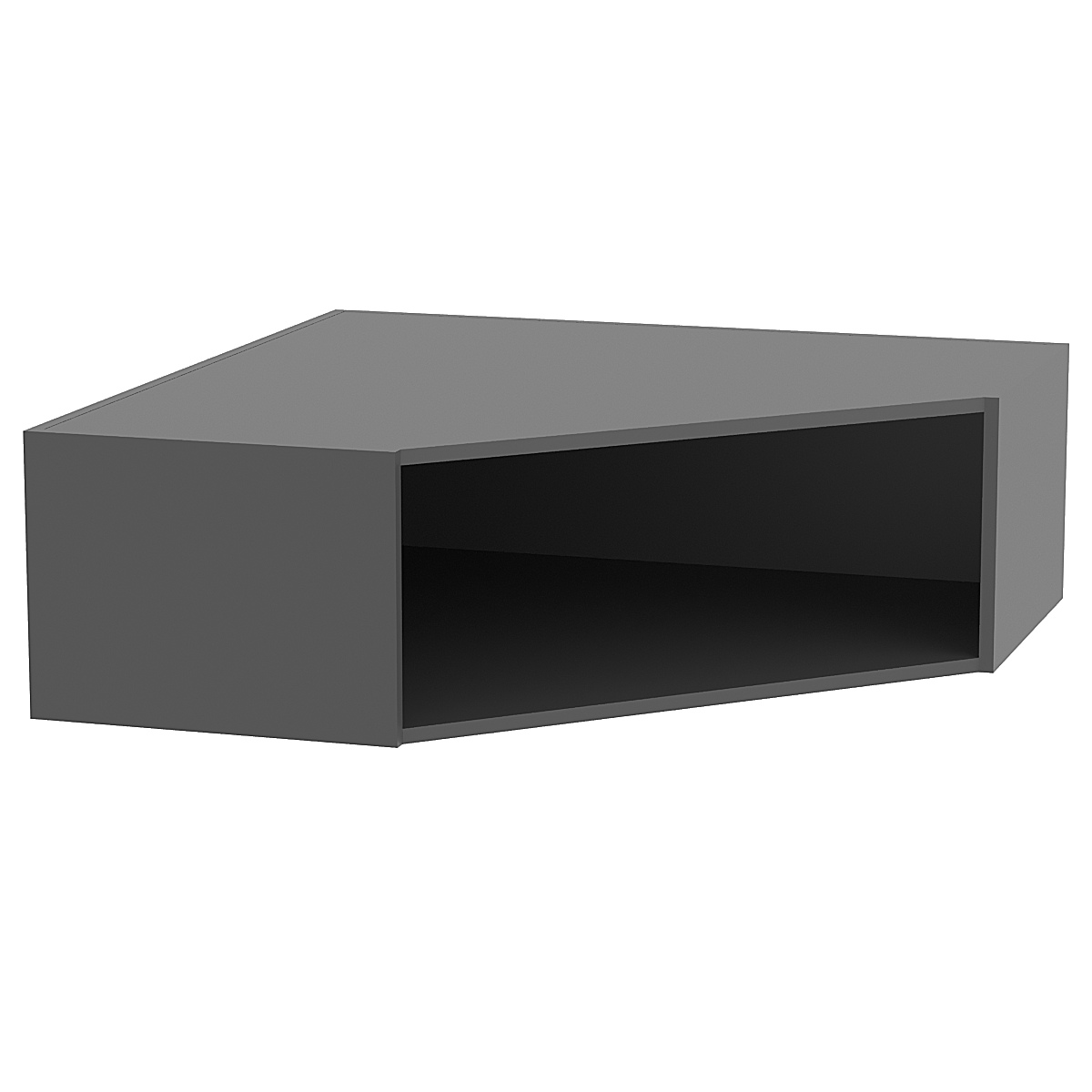 Антресоль Угловая Эконом №5-4 торец 400мм  Темно-Серый