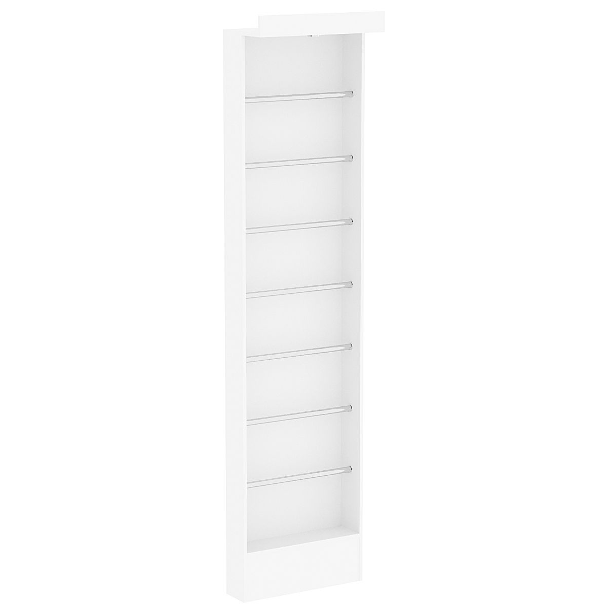 Торговый стеллаж для обоев №1 (пристенный) Белый