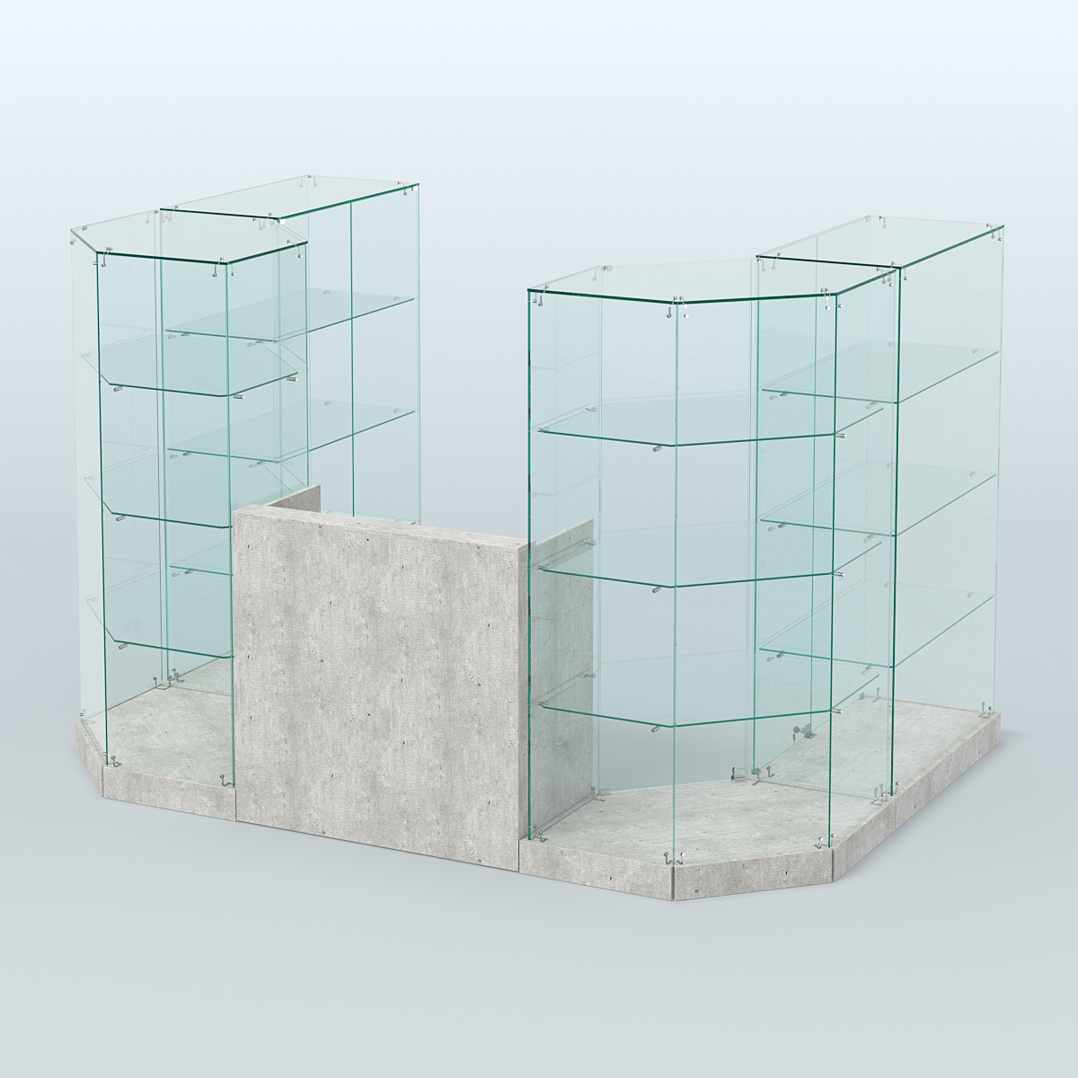 Торговый стеклянный павильон Абсолют №1а (закрытый) (4.13 кв.м) Метрополитан Грей