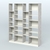 Стеллаж из ДСП серии ЛОФТ №15-2 с полками ДСП Метрополитан Грей + Белый