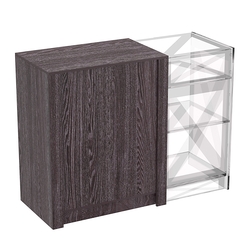 Прилавок из ДСП Модерн №1-КР-900 концевой, Ясень Анкор темный - U31105