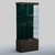 Высокая стеклянная витрина КАПИТОНЕ №501 Дуб Венге  + Велюр Tiffany 10 Dk. Green
