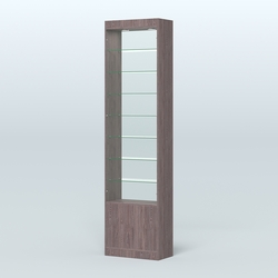 Высокая витрина серии Эконом №304-600 (без дверей), Ясень Анкор темный