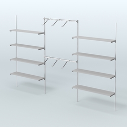 Neo Fix №11 с полками из ДСП и хромированными поручнями (3600 мм), Серый