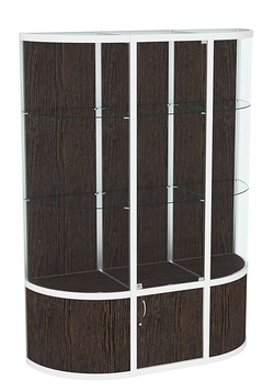 Витрина из профиля с секторами №2 (1,5 метра), Дуб Венге