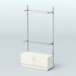 Система ЭЛЕГАНТ №7 без ДСП с тумбой T21 (1200 мм), Белый