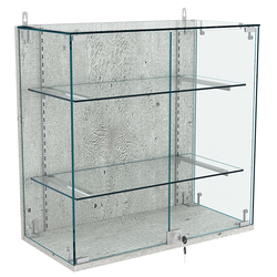 Витрина настенная НЕО №1-1 с двумя полками, Метрополитан Грей