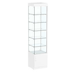 Витрина ИСТРА №502 стаканчик (задняя стенка - стекло), Белый