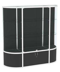 Витрина из профиля с секторами №6 (2-ух метровая), Черный