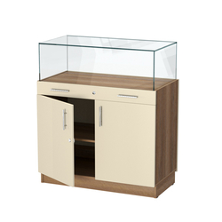 Прилавок ювелирный "Диаманд" №1-1000, Орех + Крем Вайс