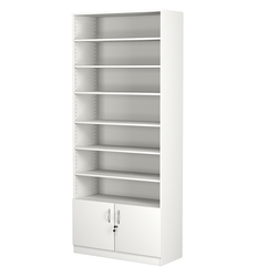 Стеллаж из ДСП с 6-ю полками 400x900 мм серии LEVEL-6 №14 (З/C - ДВП), Белый