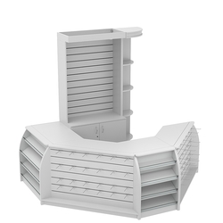 Комплект кассовой зоны со скошенным фасадом под кофемашину малый №1-1, Серый