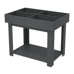 Корзина для распродаж из ДСП на 4 ячейки, Антрацит