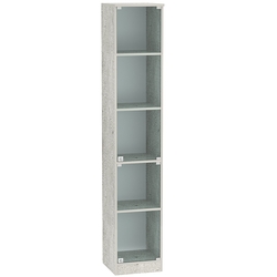 Шкаф-витрина офисная узкая ШВ-52, Метрополитан Грей