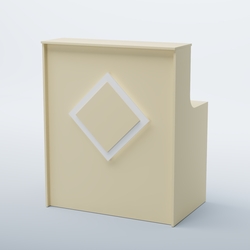 Ресепшен прямоугольный РОМБ №1, Крем Вайс