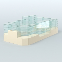 Павильон ИСТРА в центр зала №8а (закрытый) (12, 77 кв.м), Крем Вайс