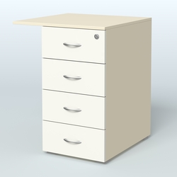 Брифинг-приставка с тумбой Прайм, Крем Вайс + Белый